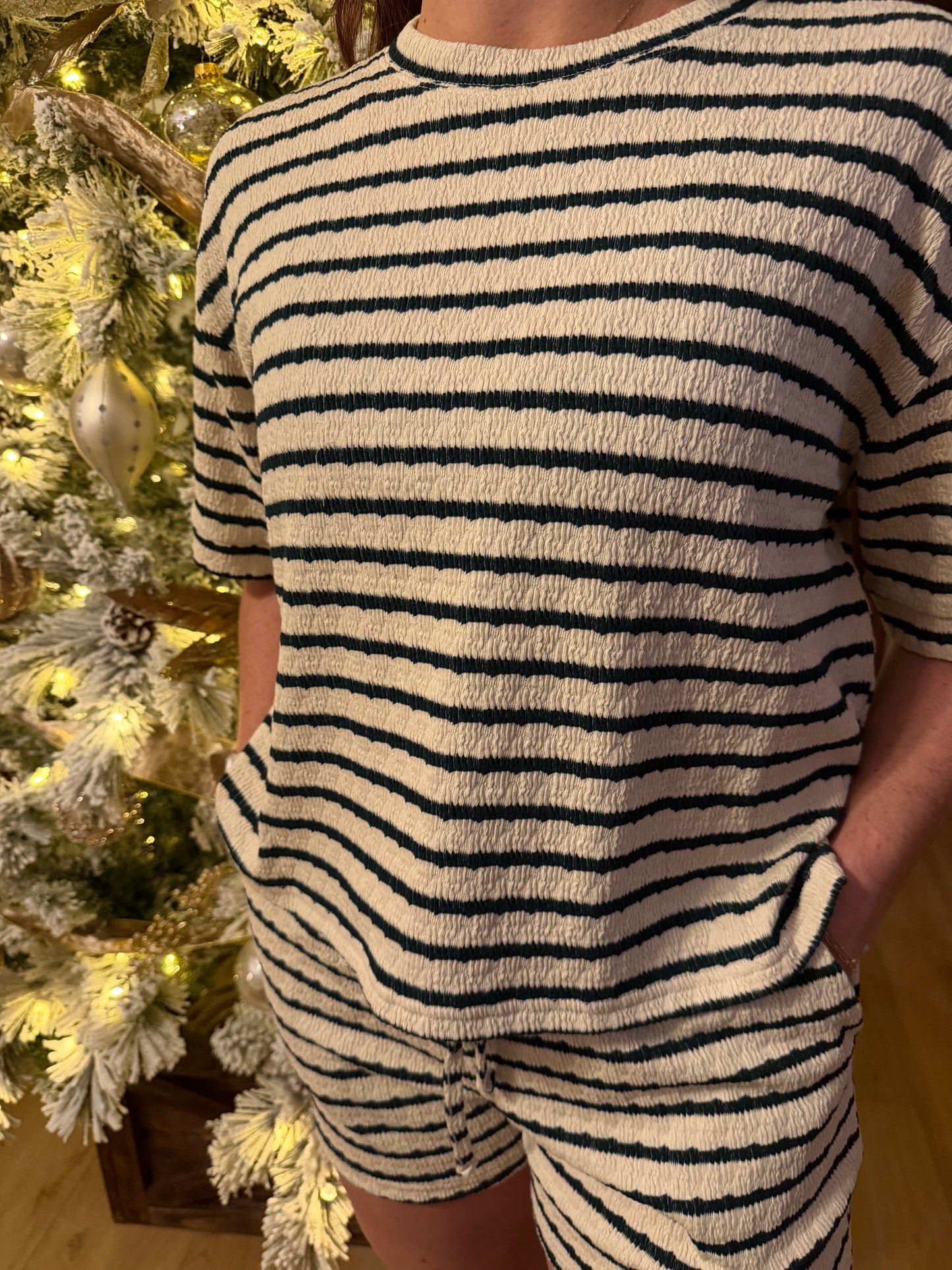 Marnie Striped Short Sleeve Short Set