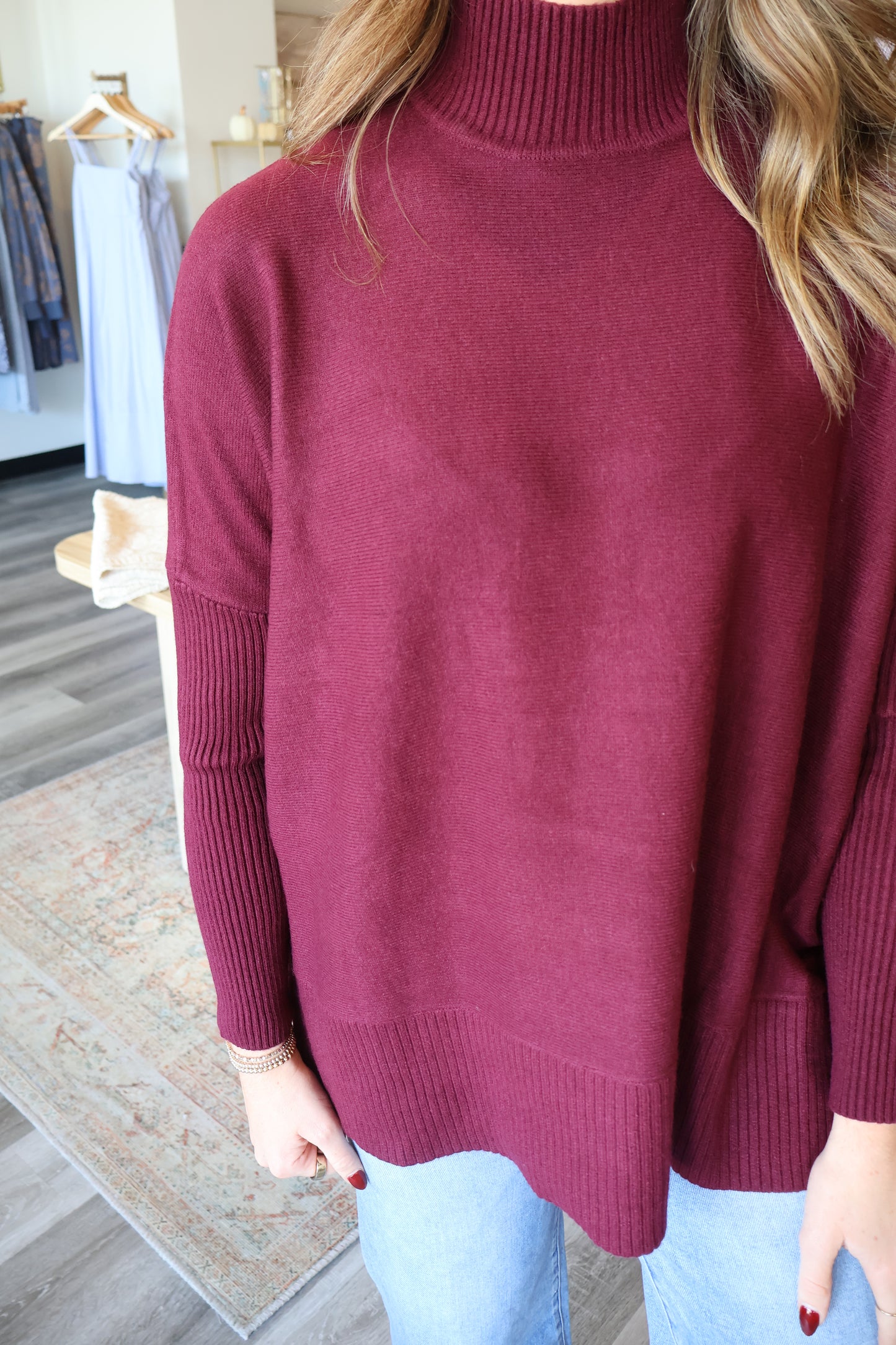 Keisha Mock Neck Sweater
