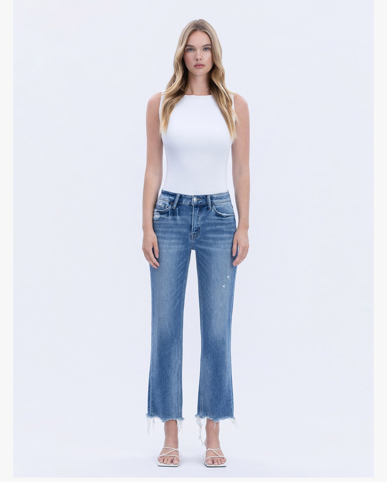 Angie High Rise Cropped Jeans
