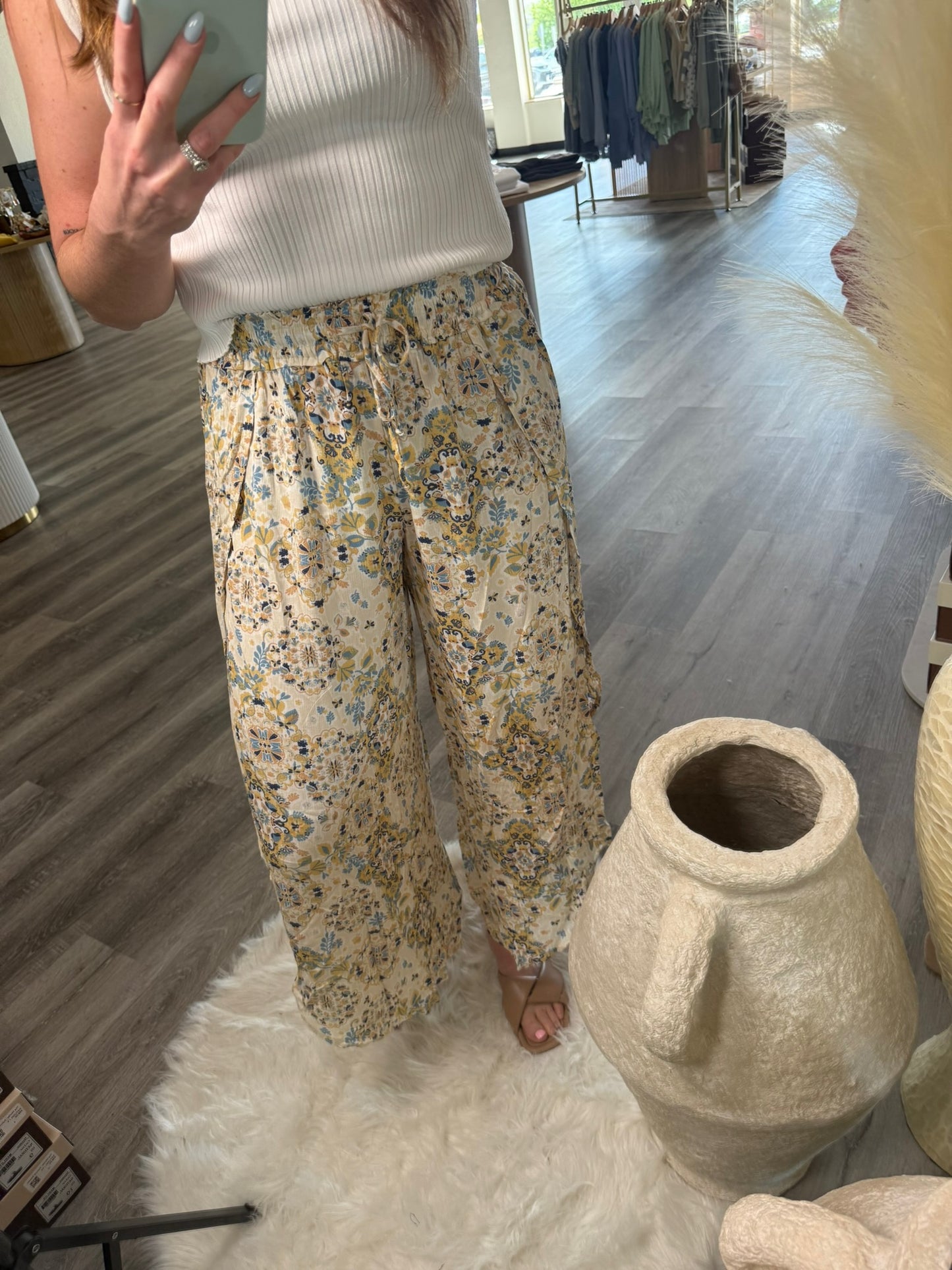 Mosaic Tulip Hem Pants
