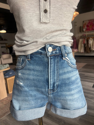 Anne High Rise Rolled Shorts