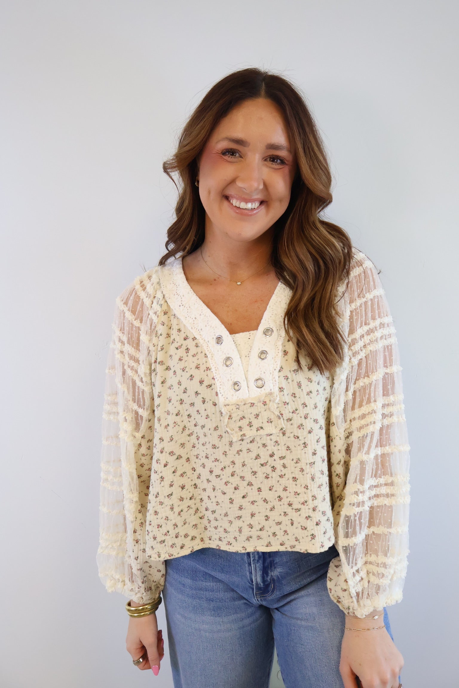 Darlene Balloon Sleeve Top