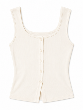 Kari Scoop Neck Button Down