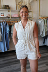 Delilah Pin Stripe Romper