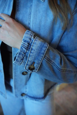 Jessa Button Front Bomber Jacket
