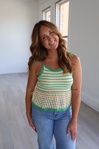 Lori Striped Peplum Tank