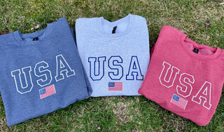 USA Embroidered Crew