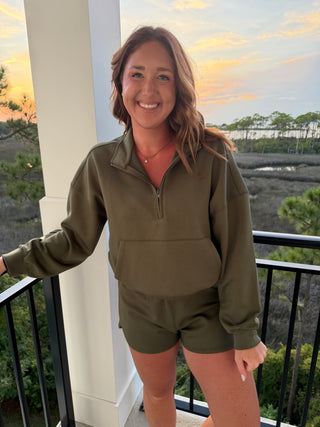 Cory Mock Neck Zip Up