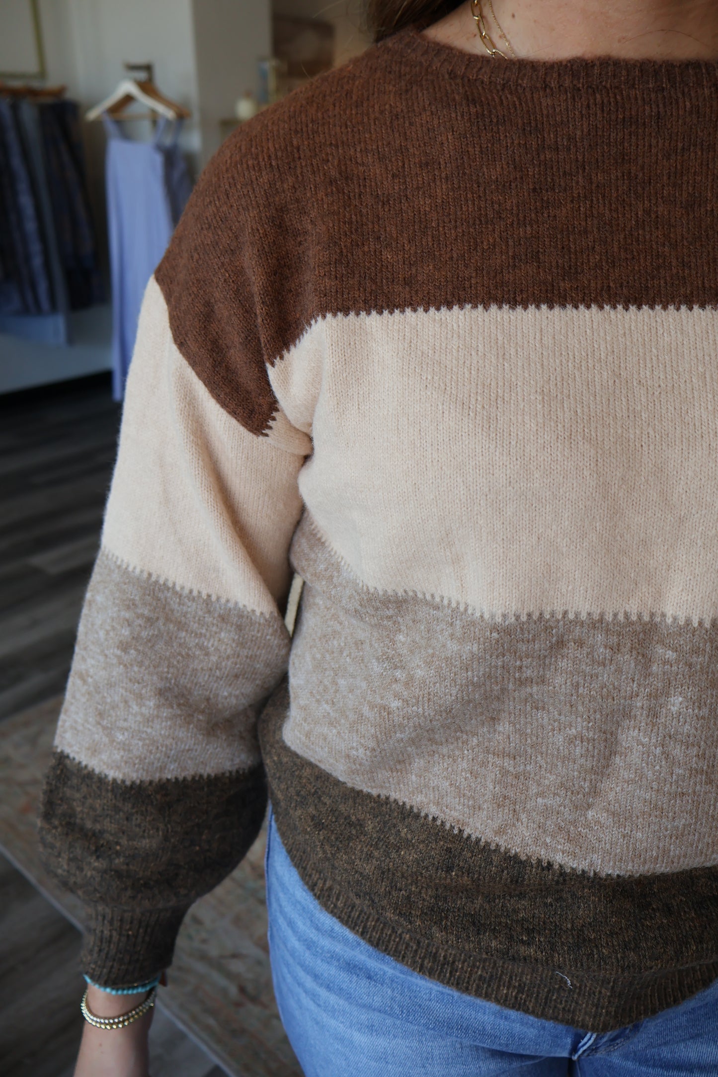 Jeanette Color Block Sweater