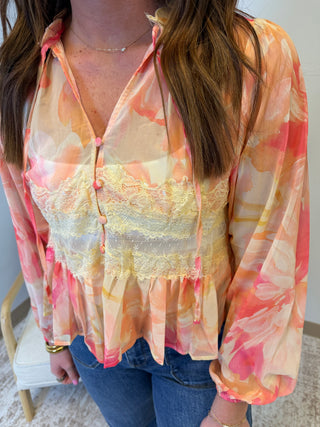 Maria Floral Top