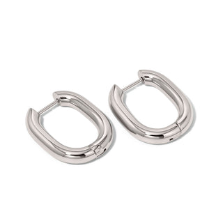 Flirty Fantasy Oval Hoop Earrings - WATERPROOF-Earrings-Pretty Simple