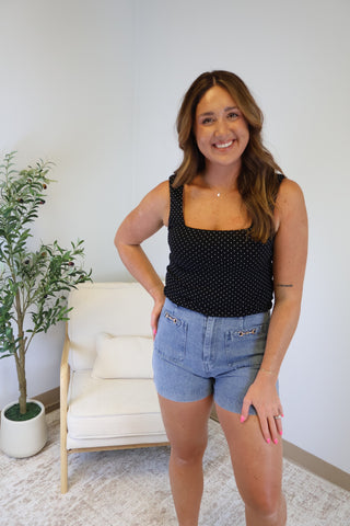 Angela Polka Dot Knit Tank