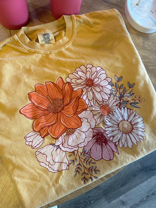 Mustard Floral Tee