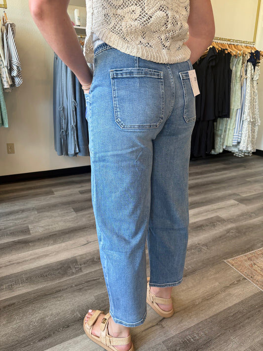 Sydney High Rise Elastic Waistband Jeans