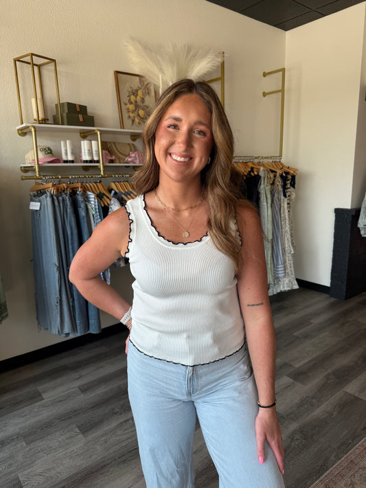 Melanie Ribbed Sweater Tank