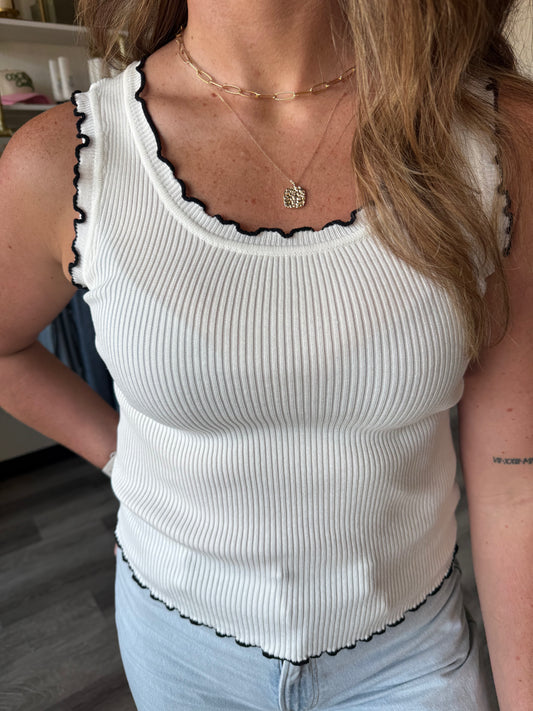 Melanie Ribbed Sweater Tank