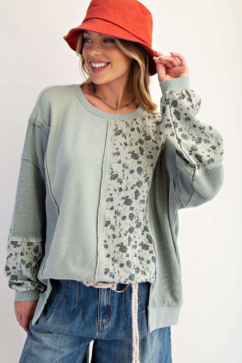 Julia Floral Stitch Pullover