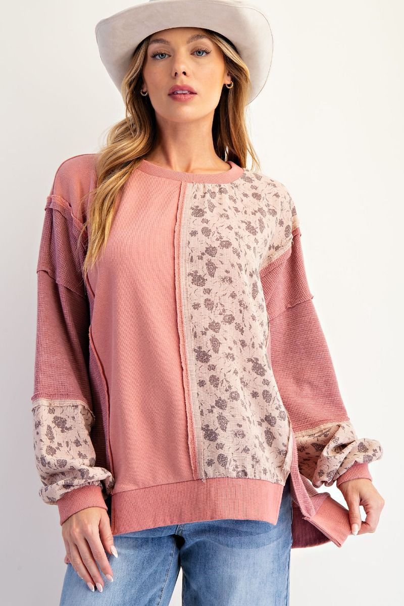 Julia Floral Stitch Pullover