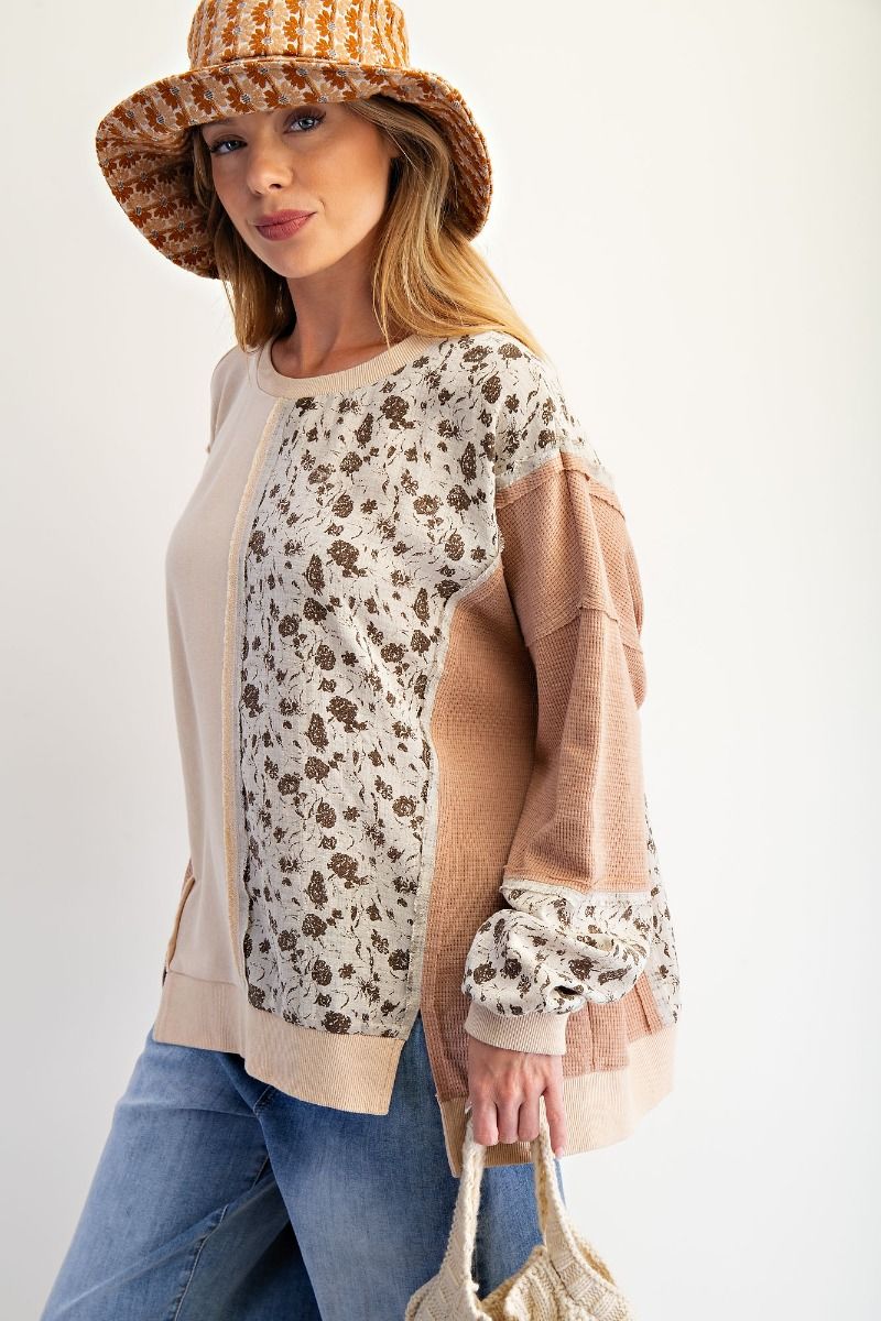 Julia Floral Stitch Pullover