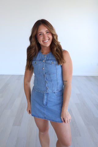 Vanessa Denim Skort