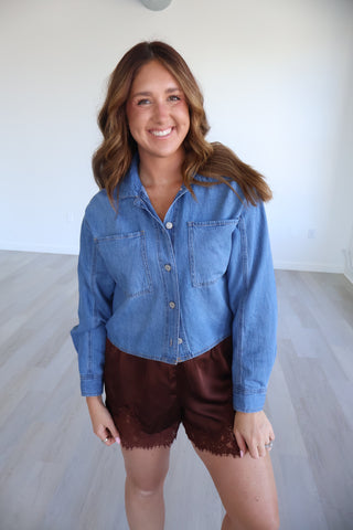 Brin Lace Trim Shorts