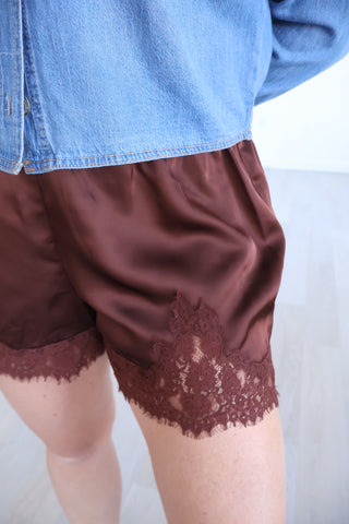 Brin Lace Trim Shorts