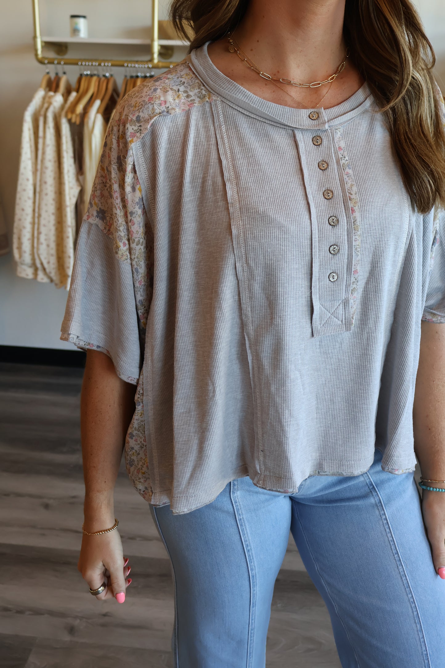 Cora Floral Round Neck Short Sleeve