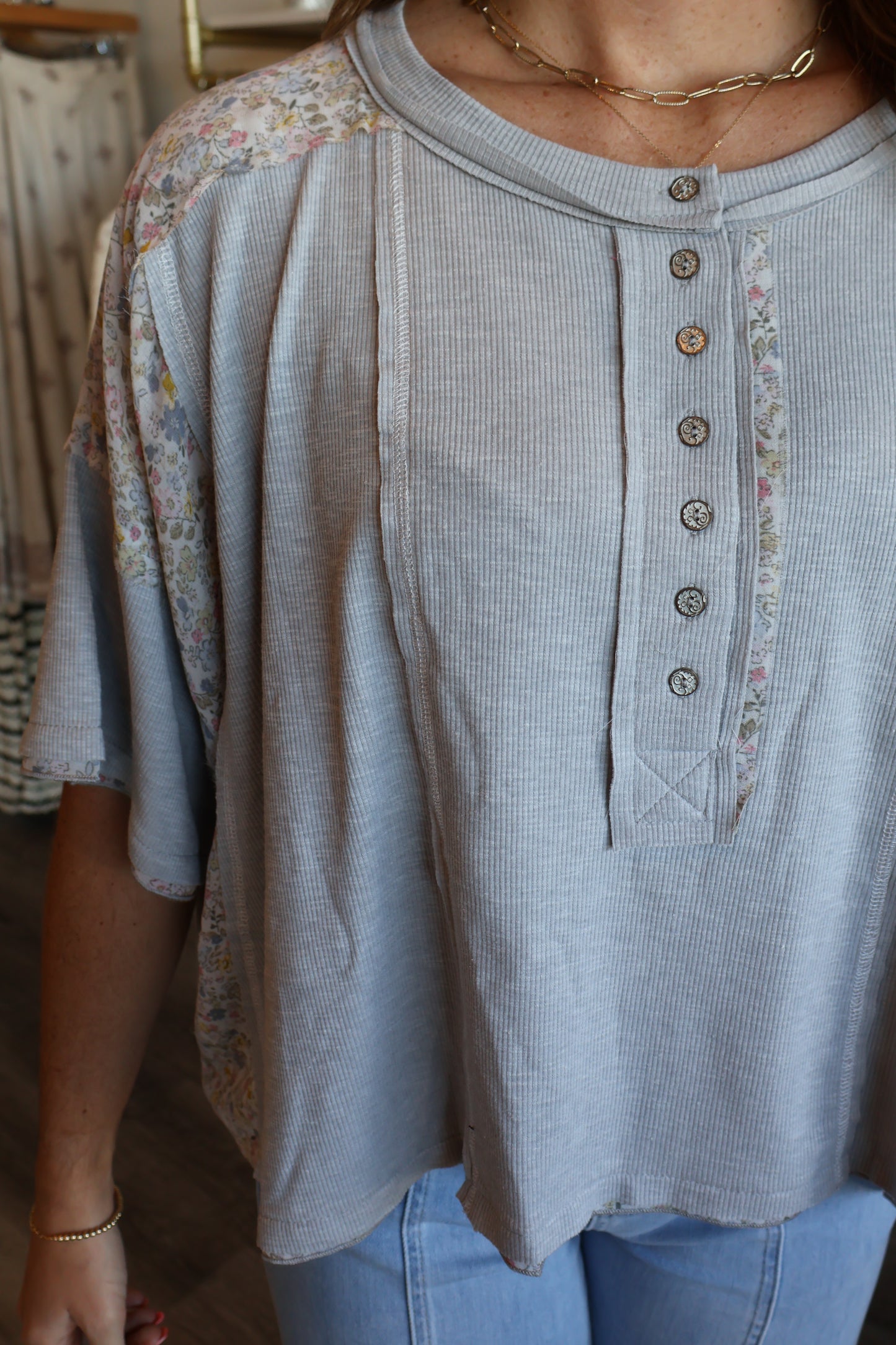 Cora Floral Round Neck Short Sleeve