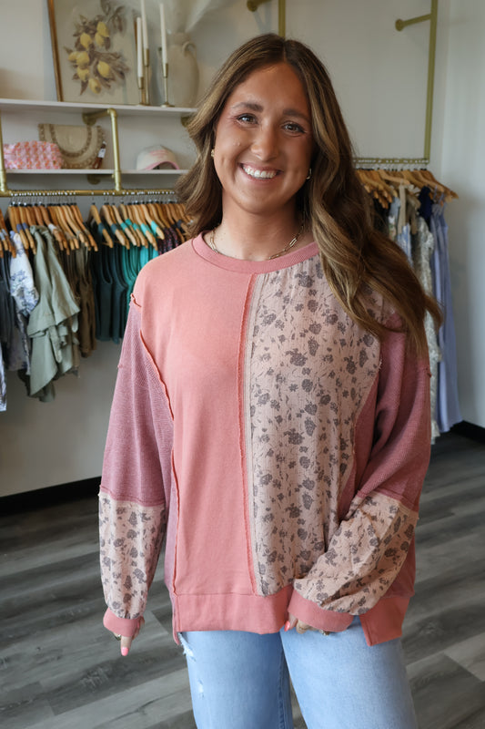 Julia Floral Stitch Pullover