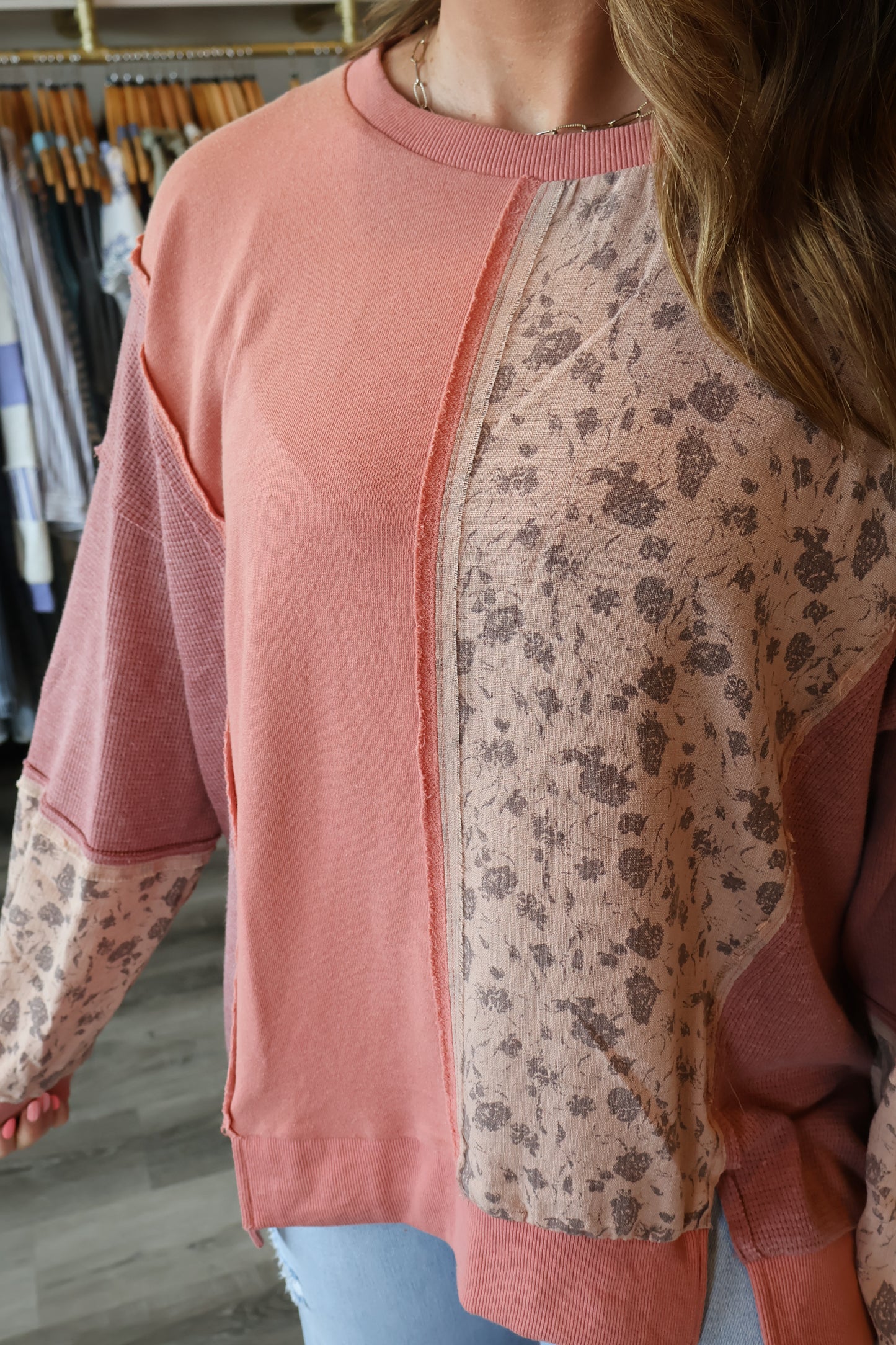 Julia Floral Stitch Pullover