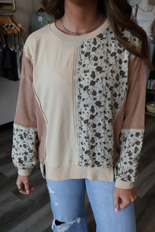Julia Floral Stitch Pullover