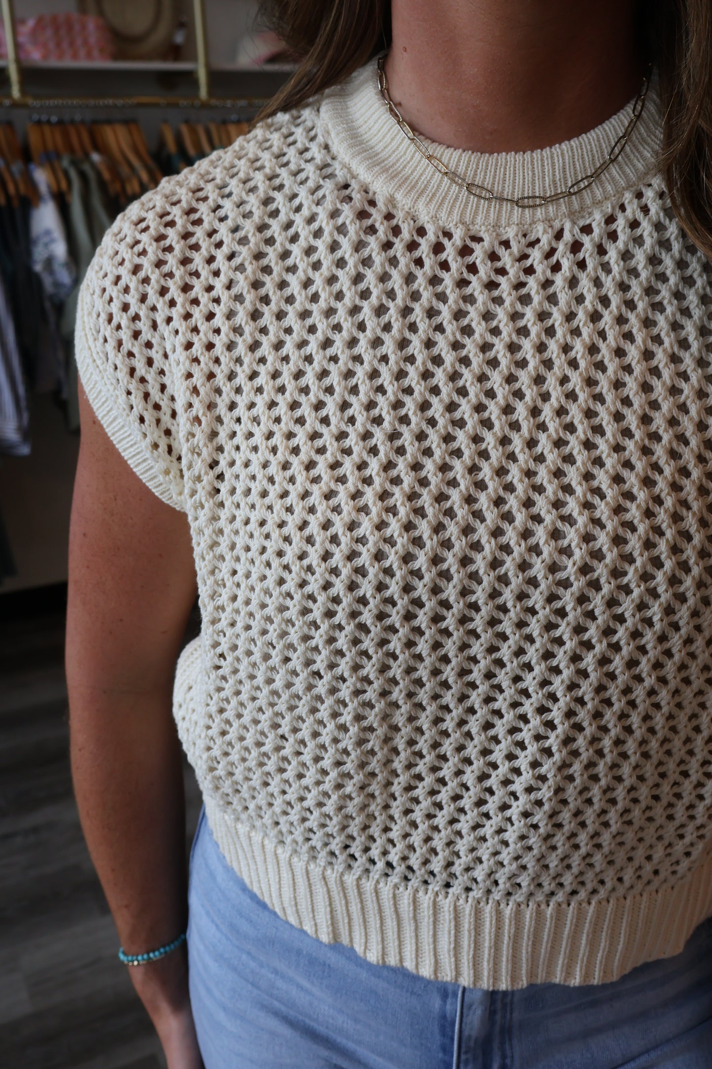 London Crochet Knitted Top