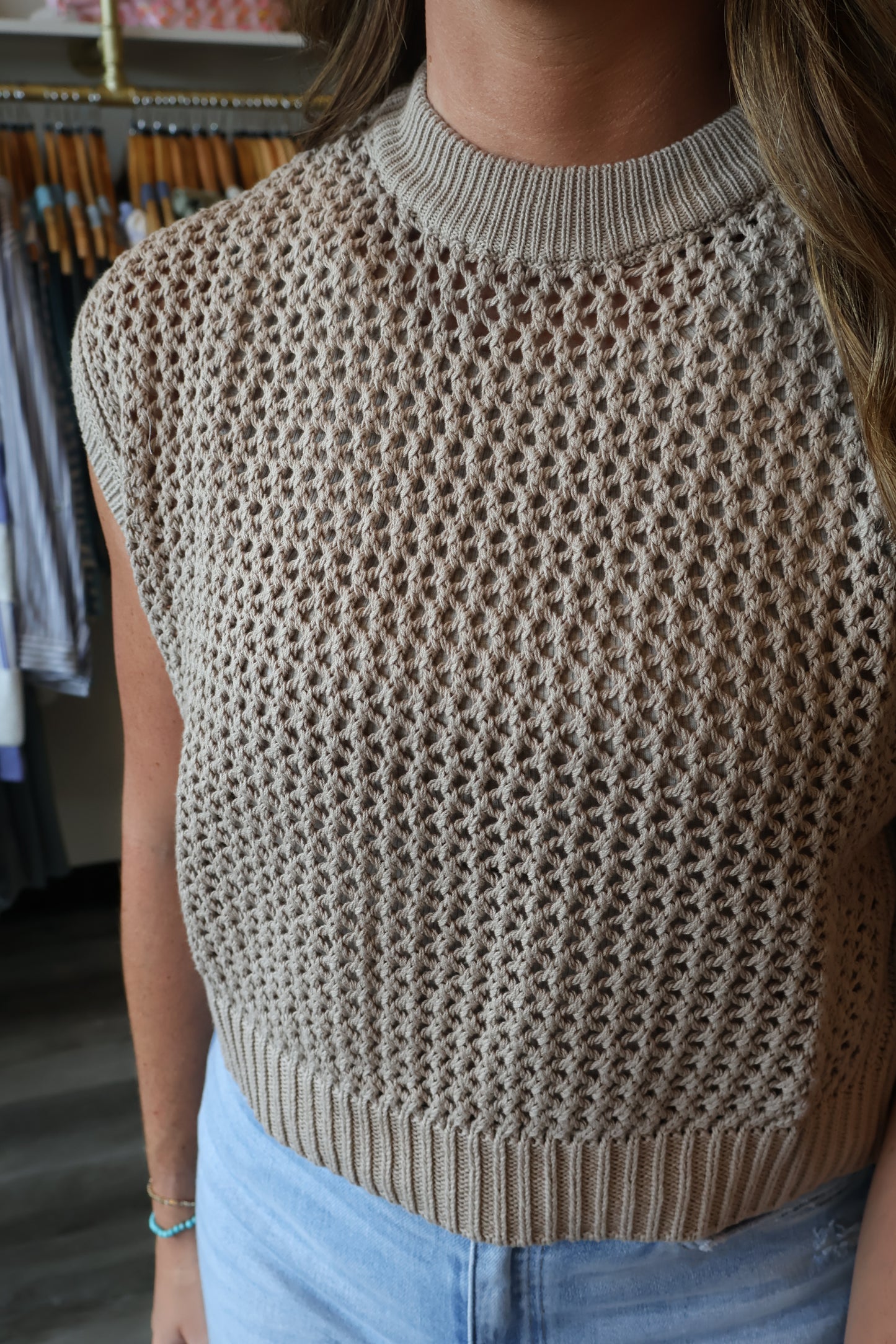London Crochet Knitted Top
