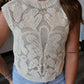 Jennifer Round Neck Crochet Top