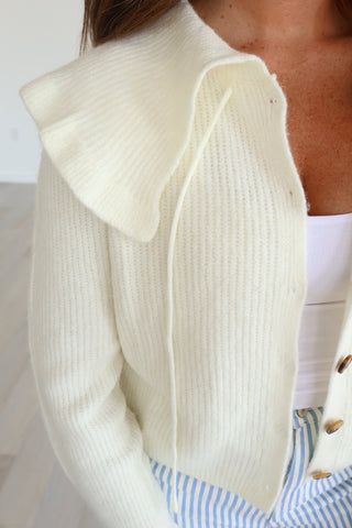 Miley Ruffle Collar Cardigan