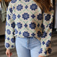 Retro Floral Sweater