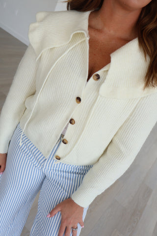 Miley Ruffle Collar Cardigan