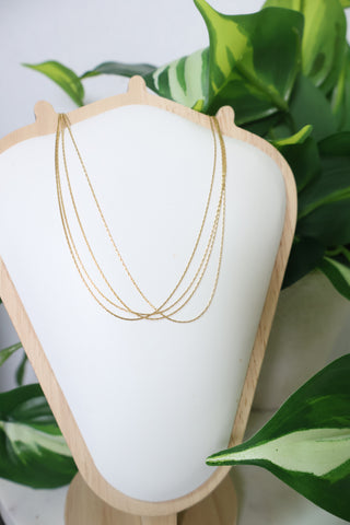 Paisley Layered Dainty Chain Necklace