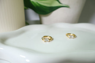 Eden CZ Huggie Earrings