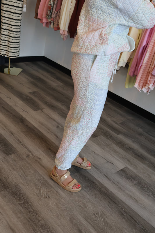 Quilted Pastel Joggers