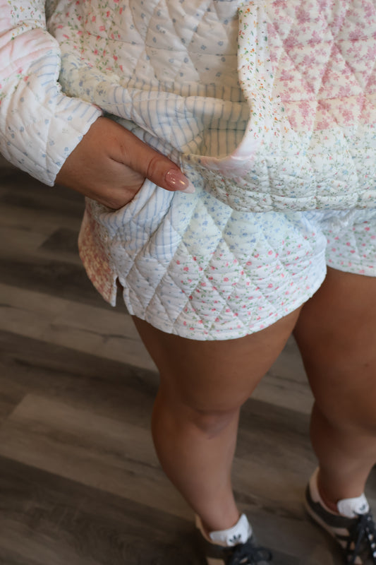 Quilted Pastel Shorts