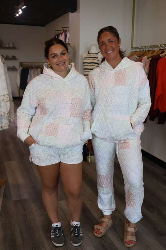 Quilted Pastel Joggers