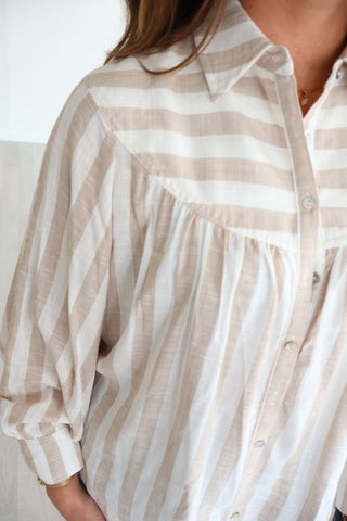 Bree Striped Button Up