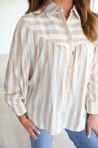 Bree Striped Button Up