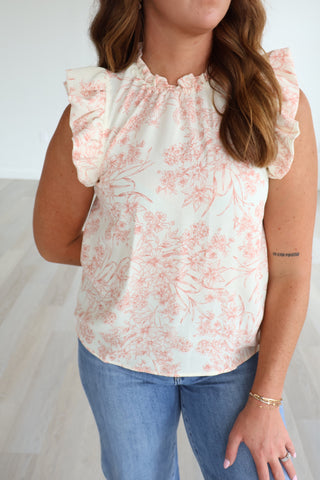 Lilith Ruffle Mock Neck Top