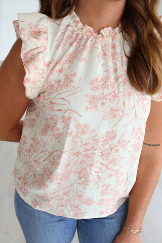 Lilith Ruffle Mock Neck Top