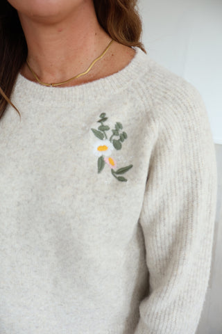 Meredith Floral Embroidered Sweater