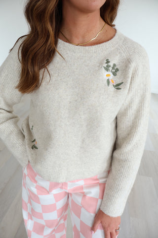 Meredith Floral Embroidered Sweater