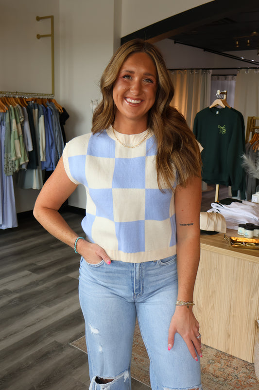 Kelsey Colorblock Sleeveless Sweater