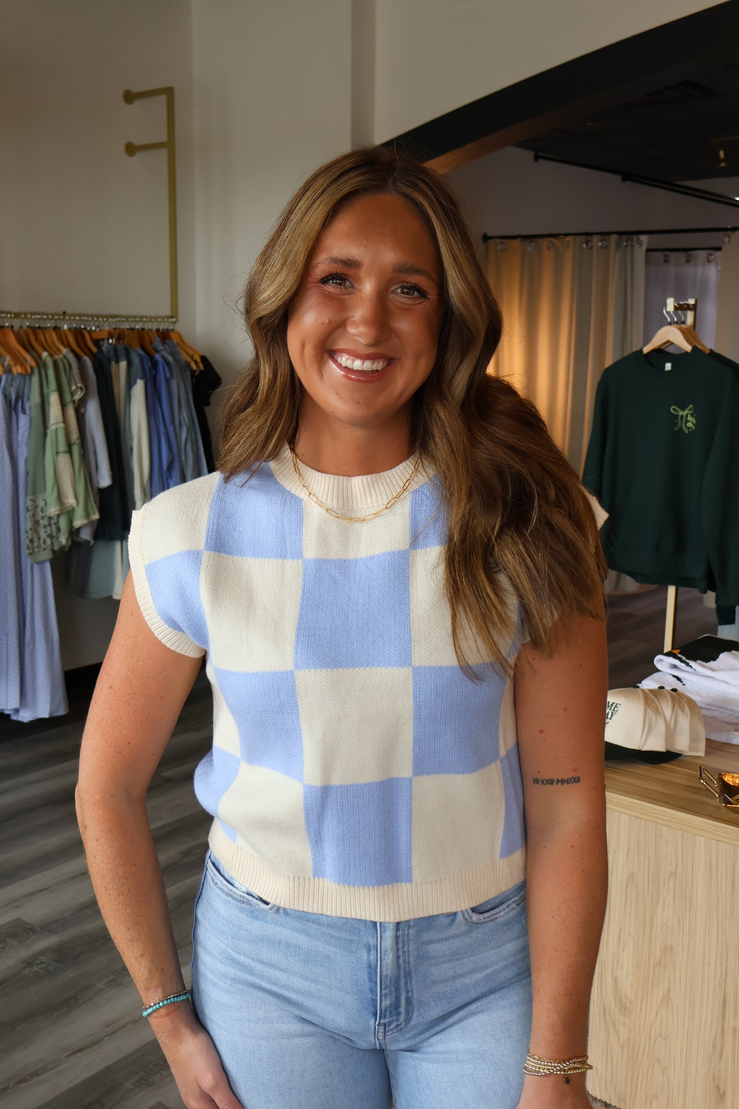 Kelsey Colorblock Sleeveless Sweater